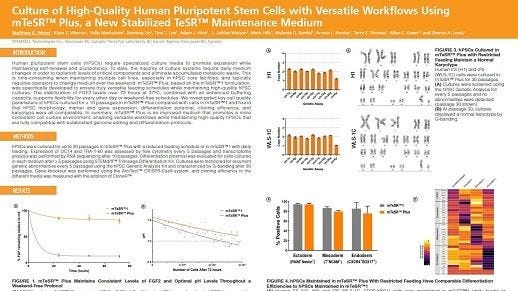 Culture of High-Quality Human Pluripotent Stem Cells with Versatile Workflows Using mTeSR™ Plus, a New Stabilized TeSR™ Maintenance Medium